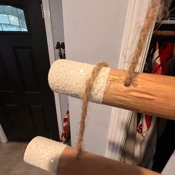 Wooden Hanging Christmas Tree Ladder Decor - Picture 2 of 3